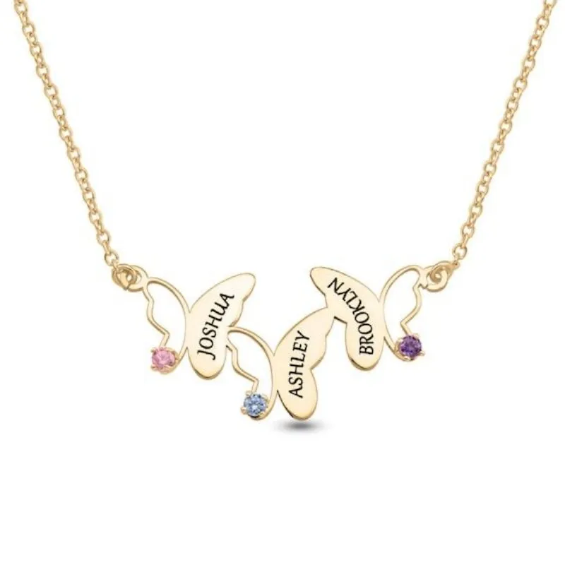 Custom Butterfly-Engraved Name Necklace Personalized Ice Birthstone Necklace Women's Gold Jewelry Birthstone Butterfly Pendant
Custom Butterfly-Engraved Name Necklace Personalized Ice Birthstone Necklace Women's Gold Jewelry Birthstone Butterfly Pendant