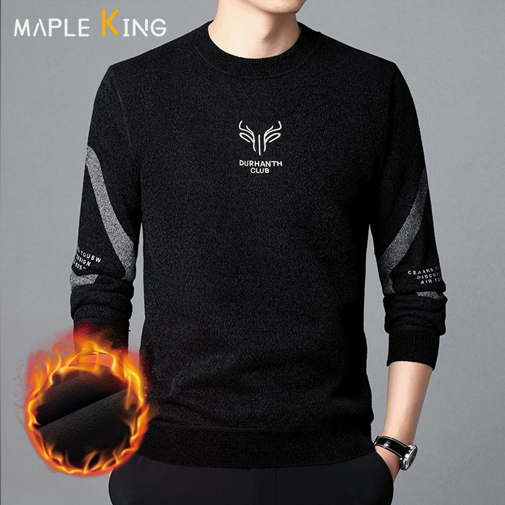 Sweater Vintage Mens Pullovers Embroidery Luxury Sweatshirt Warm Fleece Business Pull Homme for Men Moletom Masculino Streetwear
Sweater Vintage Mens Pullovers Embroidery Luxury Sweatshirt Warm Fleece Business Pull Homme for Men Moletom Masculino Streetwear