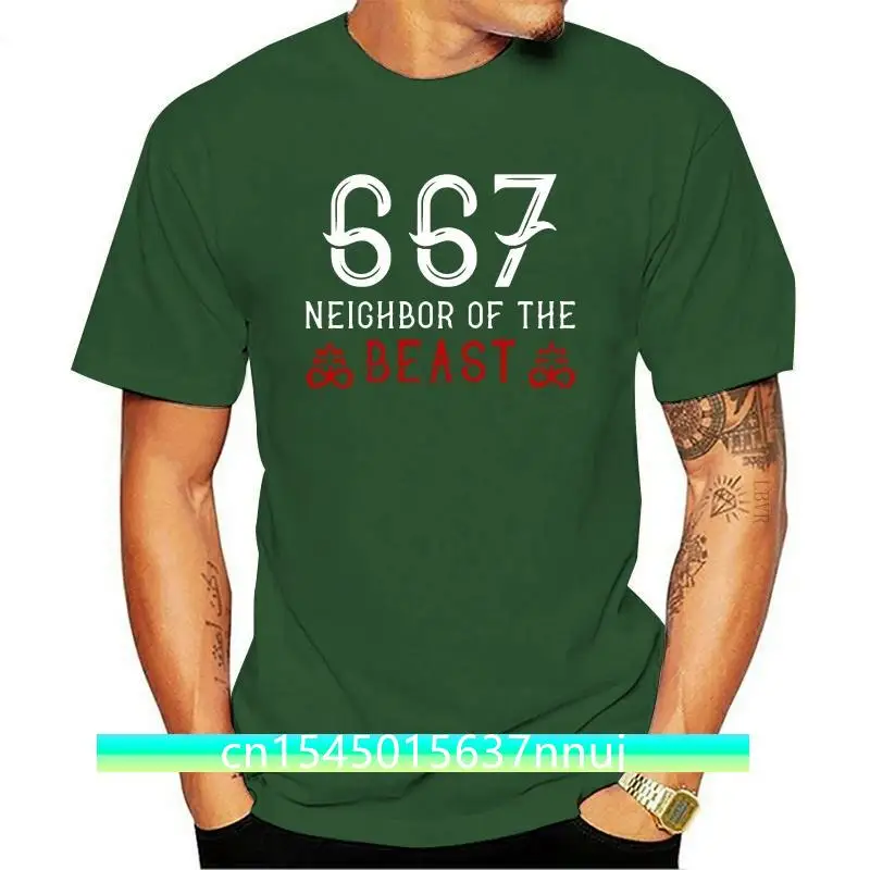 New Tshirt For Mens Cotton Letters Men 667 Neighbor Of The Beast I Satanic Halloween Tshirts O-Neck Clothes Top Quality
New Tshirt For Mens Cotton Letters Men 667 Neighbor Of The Beast I Satanic Halloween Tshirts O-Neck Clothes Top Quality