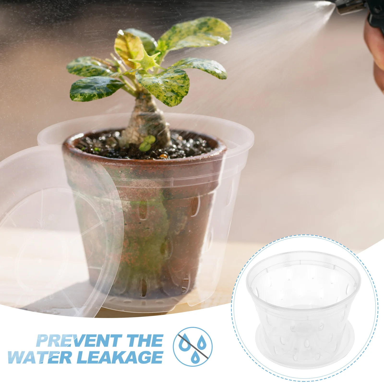 2 set Orchid Pots With Drainage Holes Clear Plastic Plant Containers For Indoor Outdoor Garden Nursery Flowerpots Decorative 
2 set Orchid Pots With Drainage Holes Clear Plastic Plant Containers For Indoor Outdoor Garden Nursery Flowerpots Decorative
