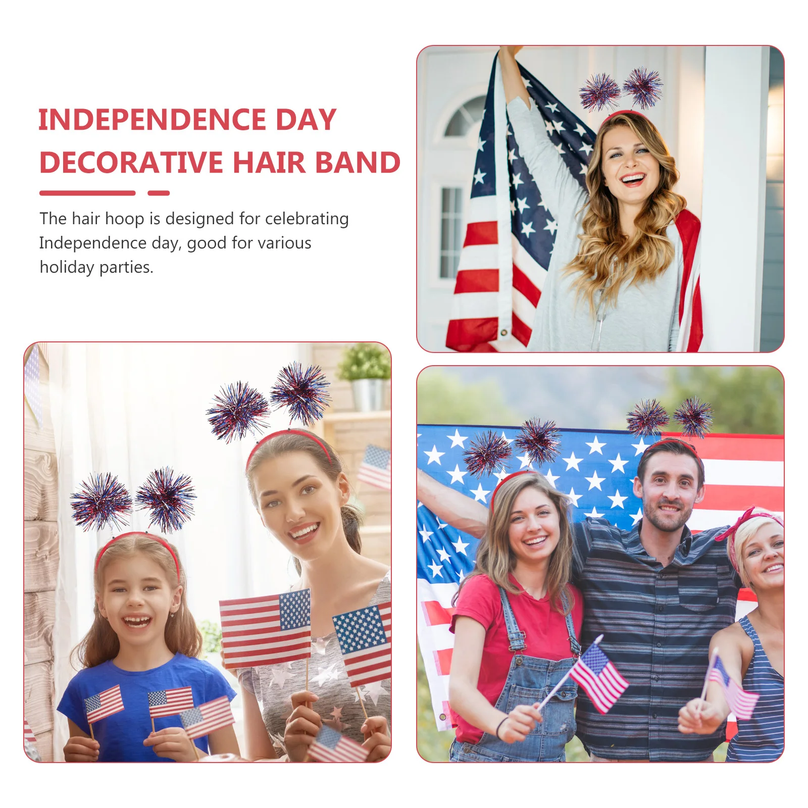 2Pcs Independence Day Hairbands Festival Decorative Headbands Party Hair Hoops Cosplay 4th of July Props 4th of July Hairbands 
2Pcs Independence Day Hairbands Festival Decorative Headbands Party Hair Hoops Cosplay 4th of July Props 4th of July Hairbands