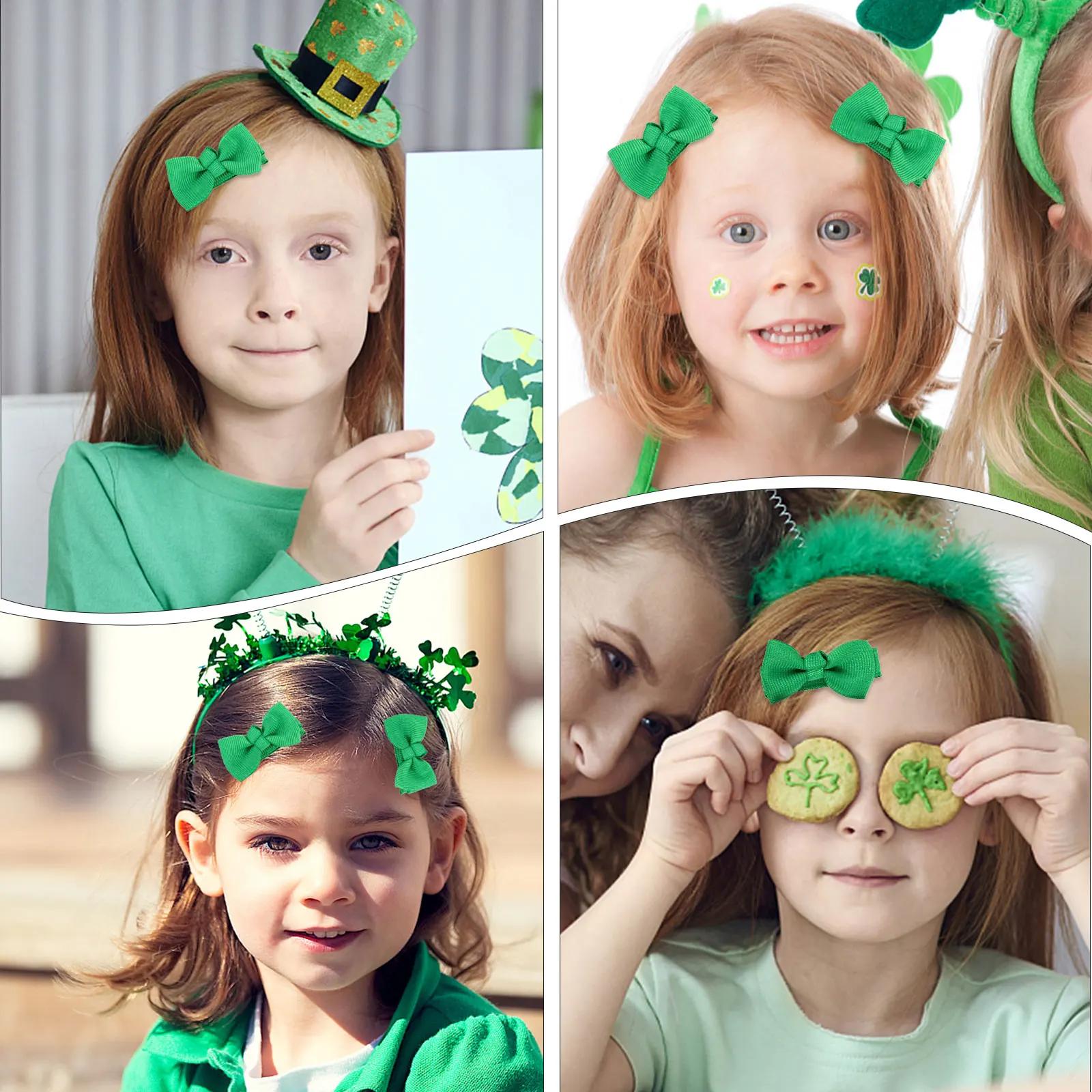 St Patrick's Day Hair Clip Decorative Hair Clamp for Girls Shamrock Design Stainless Steel Fabric Keeps Hairstyle
St Patrick's Day Hair Clip Decorative Hair Clamp for Girls Shamrock Design Stainless Steel Fabric Keeps Hairstyle
