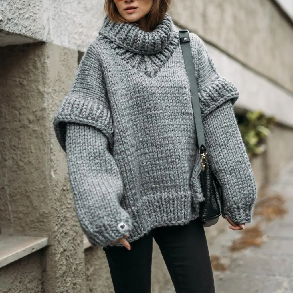 Women's Long Sleeve Fluffy Rough Pullover Sweater European American Style Fashion Trendy Top
Women's Long Sleeve Fluffy Rough Pullover Sweater European American Style Fashion Trendy Top