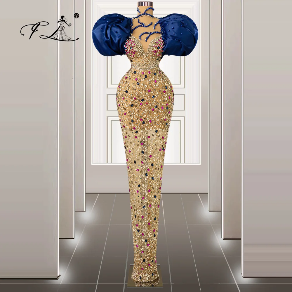 Gorgeous Beaded Prom Dresses Puffy Sleeves Sexy Formal Evening Party Gowns vestidos de fiesta Customized
Gorgeous Beaded Prom Dresses Puffy Sleeves Sexy Formal Evening Party Gowns vestidos de fiesta Customized