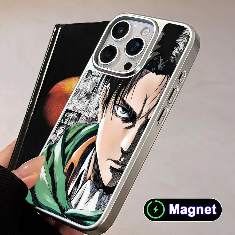 AOT Levi Ackerman Phone Case for iPhone 17 16 15 14 13 12 11 Air Pro Max Plus Electroplated Silver Magnet Cover
AOT Levi Ackerman Phone Case for iPhone 17 16 15 14 13 12 11 Air Pro Max Plus Electroplated Silver Magnet Cover
