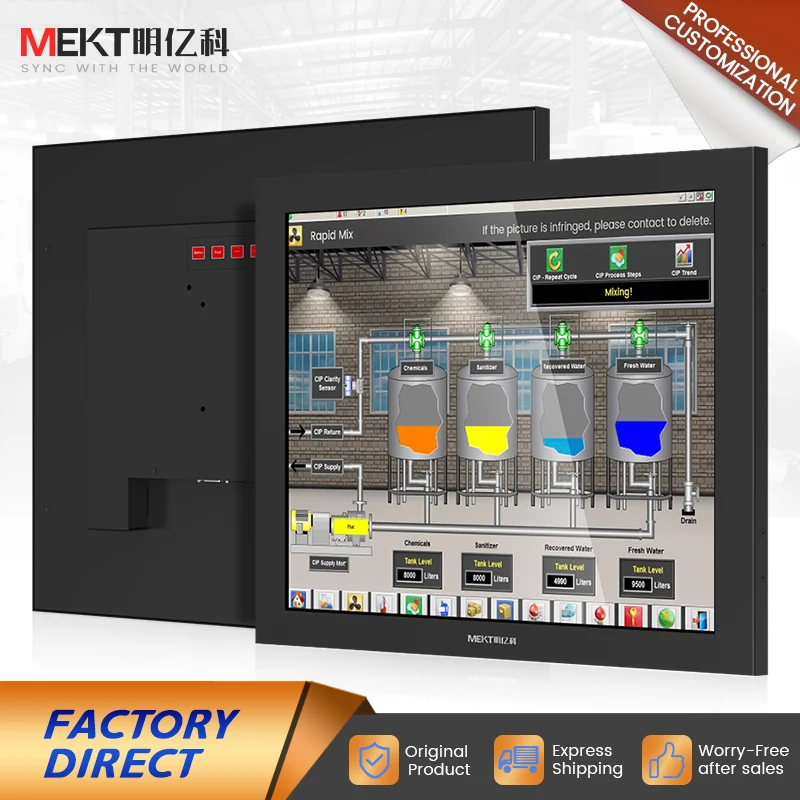 15/17/19 Inch 1000cd Industrial Capacitive Wall Mounted Touch Screen LCD Monitor, Resistive Embedded HD Computer DisplayT-Series
15/17/19 Inch 1000cd Industrial Capacitive Wall Mounted Touch Screen LCD Monitor, Resistive Embedded HD Computer DisplayT-Series