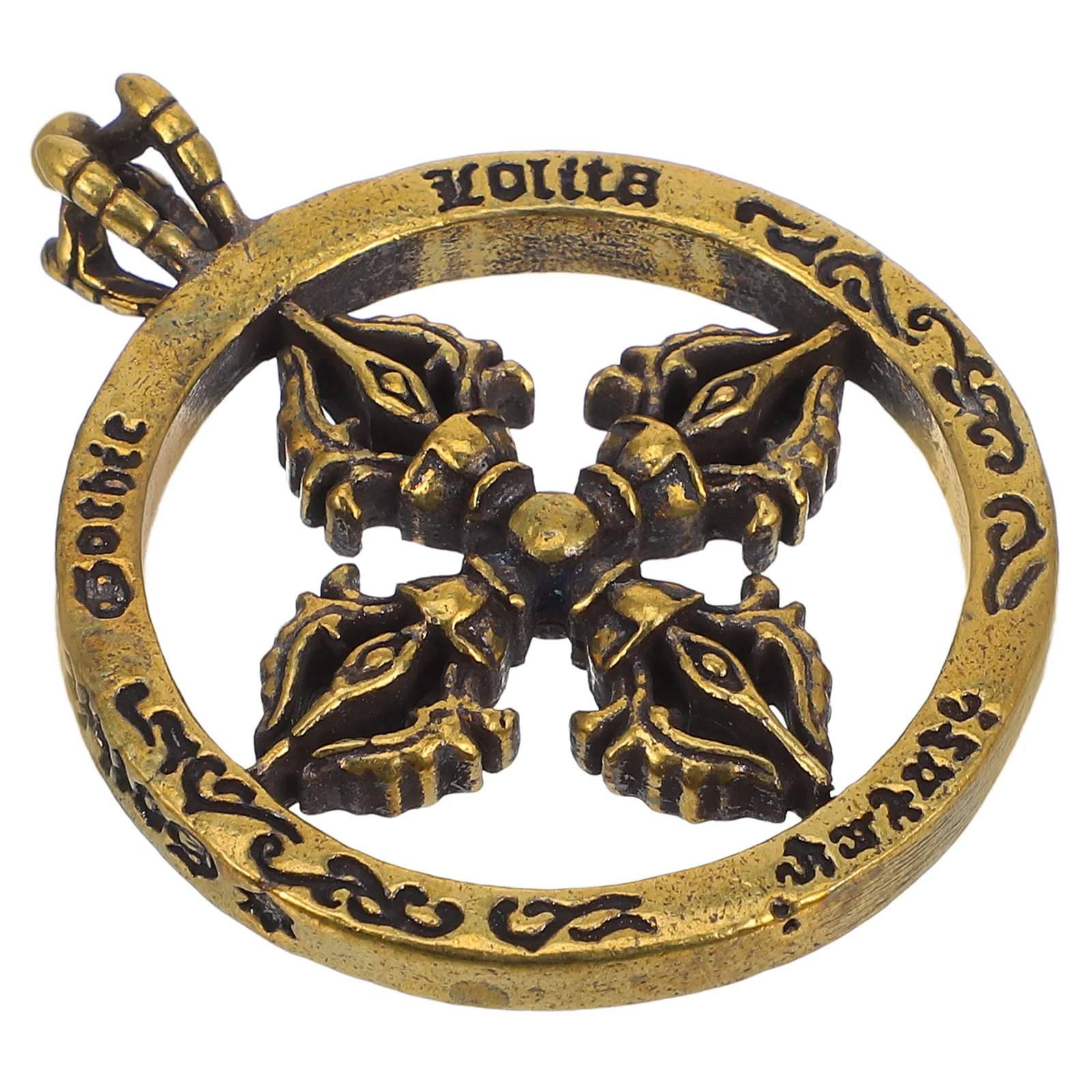 Vintage Vajra Pestle Pendant Copper Keychain Buddhism Decor Religious Supplies Copper Keychain Pendant DIY Craft Material
Vintage Vajra Pestle Pendant Copper Keychain Buddhism Decor Religious Supplies Copper Keychain Pendant DIY Craft Material