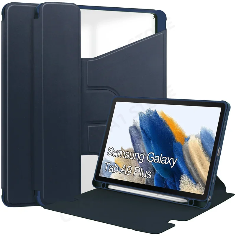 360 Degree Rotating Cover with Pencil Holder For Samsung Galaxy Tab A9 Plus 11" Case Smart Sleep/Wake SM-X210 SM-X215 SM-X216
360 Degree Rotating Cover with Pencil Holder For Samsung Galaxy Tab A9 Plus 11" Case Smart Sleep/Wake SM-X210 SM-X215 SM-X216