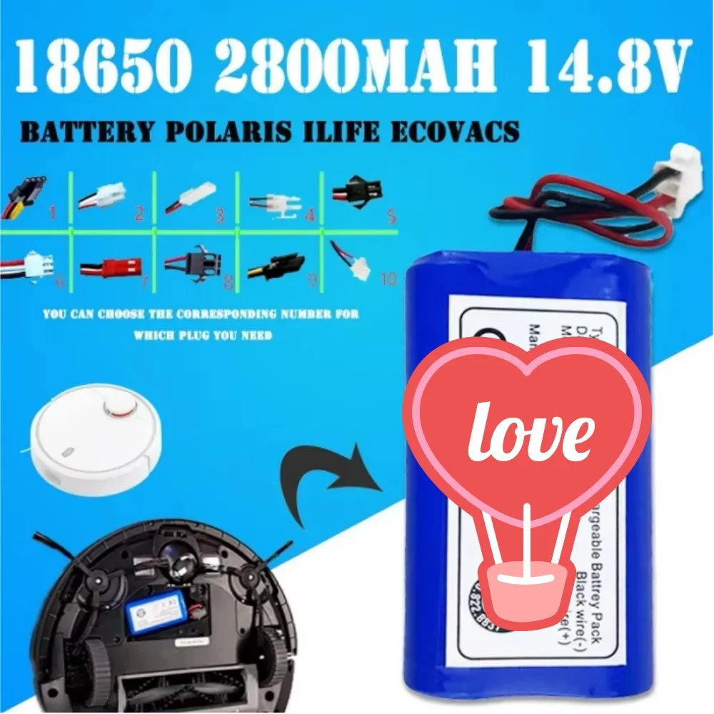 14.8V 2800mAh Lithium Battery For ILIFE A4 A4s V7 A6 V7s Plus Robot Vacuum Cleaner ILife 4S1P real Capacity
14.8V 2800mAh Lithium Battery For ILIFE A4 A4s V7 A6 V7s Plus Robot Vacuum Cleaner ILife 4S1P real Capacity