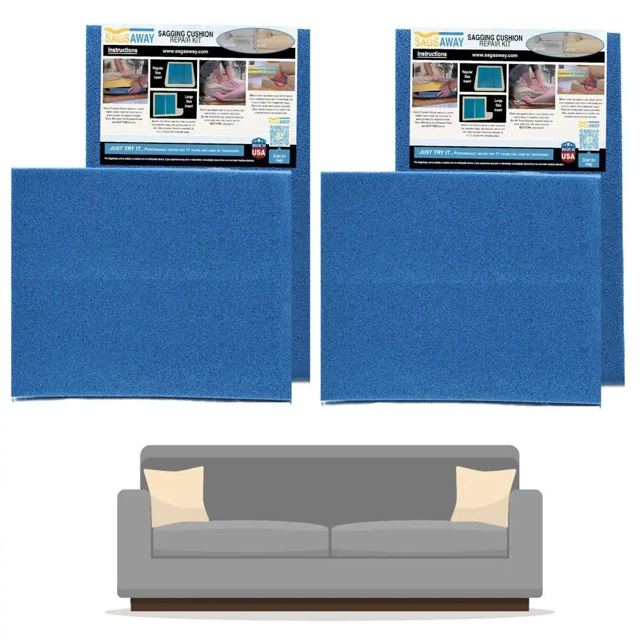 2Pk of Large 1.5in Thick Cushion Inserts for Support of 2 Saggy Seats. Military Grade Foam to Add Thickness and Delay Replacing
2Pk of Large 1.5in Thick Cushion Inserts for Support of 2 Saggy Seats. Military Grade Foam to Add Thickness and Delay Replacing