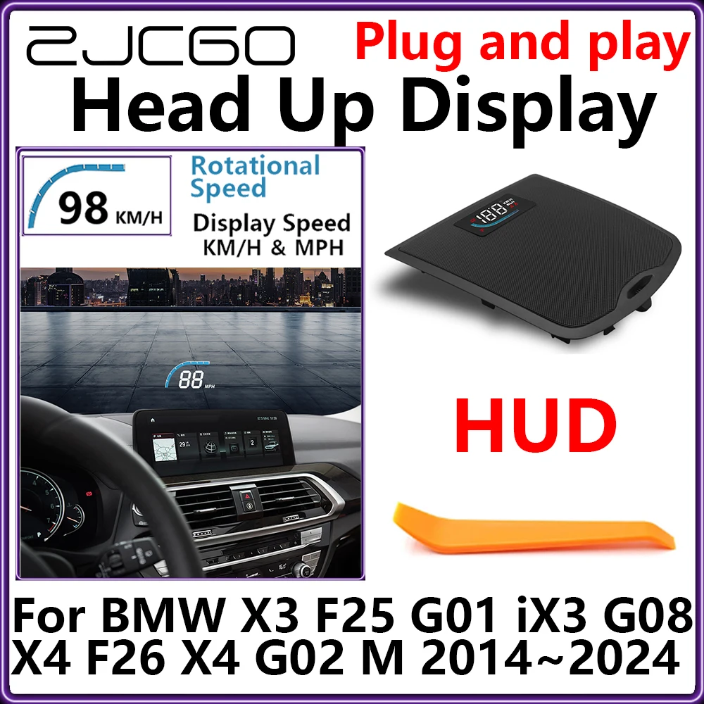 HUD Head Up Display Car Projector Plug and Play Display Rotational Speed for BMW X3 F25 G01 iX3 G08 X4 F26 X4 G02 M 2014~2024
HUD Head Up Display Car Projector Plug and Play Display Rotational Speed for BMW X3 F25 G01 iX3 G08 X4 F26 X4 G02 M 2014~2024