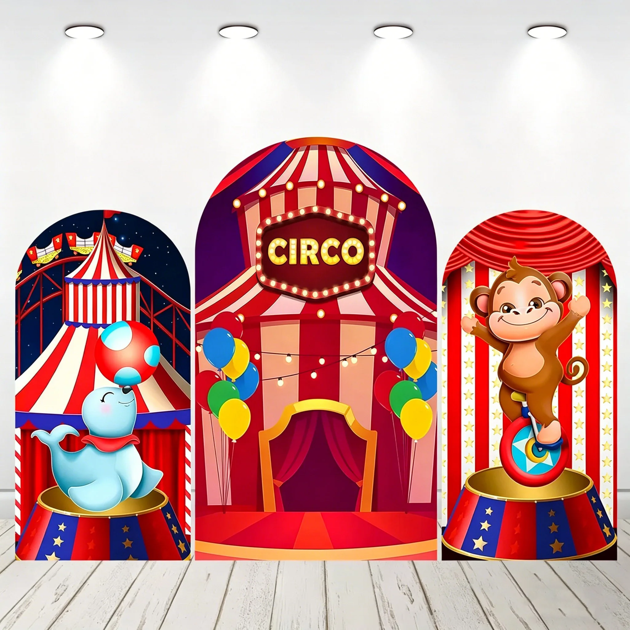 LS Cute Cartoon Circus Theme Arch Backdrop Cover with Clown Performer Kids Birthday Party Photo Background Carnival Decor
LS Cute Cartoon Circus Theme Arch Backdrop Cover with Clown Performer Kids Birthday Party Photo Background Carnival Decor