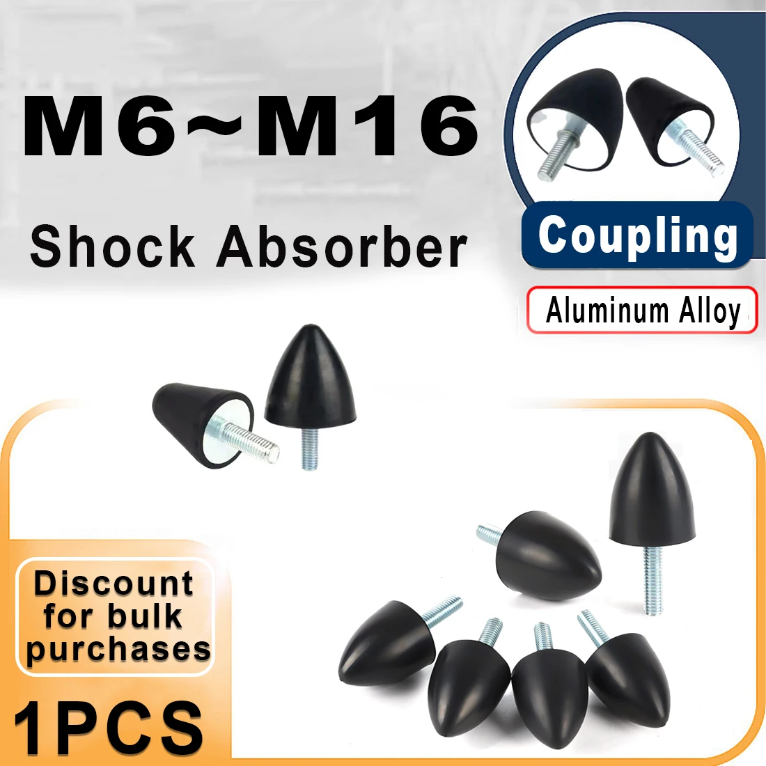 Thread Rubber Mount, VP M6 M8~M16 Cylindrical Shock Absorber Isolator Mount Female Vibration Bobbin Damper Rubber Mounting Feet
Thread Rubber Mount, VP M6 M8~M16 Cylindrical Shock Absorber Isolator Mount Female Vibration Bobbin Damper Rubber Mounting Feet