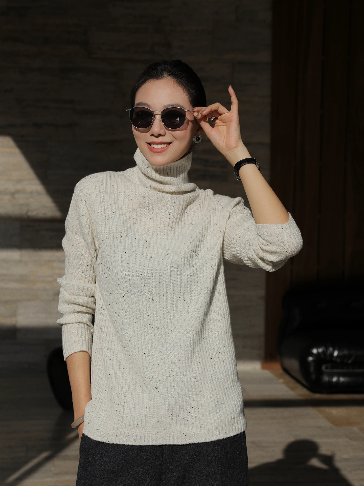 Loose Fit High Ne Knitted Wool Sweater Women's Base Layer irt Warm Sl Color Dot Yarn Winter New Sle Comfortable
Loose Fit High Ne Knitted Wool Sweater Women's Base Layer irt Warm Sl Color Dot Yarn Winter New Sle Comfortable