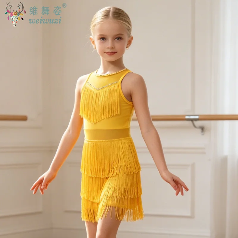 Children's Professional Latin Dancing Tassel Dress Kids Samba Salsa Dance Wear Clothing Competitions Latin Stage Wear Clothes
Children's Professional Latin Dancing Tassel Dress Kids Samba Salsa Dance Wear Clothing Competitions Latin Stage Wear Clothes