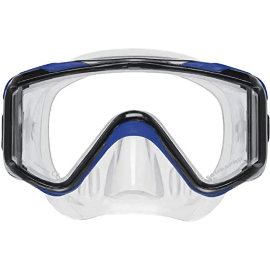 Crystal Vu Plus Dive Mask for underwater diving, silicone frame with tempered glass lens, blue/gray color, wide field of view a
Crystal Vu Plus Dive Mask for underwater diving, silicone frame with tempered glass lens, blue/gray color, wide field of view a