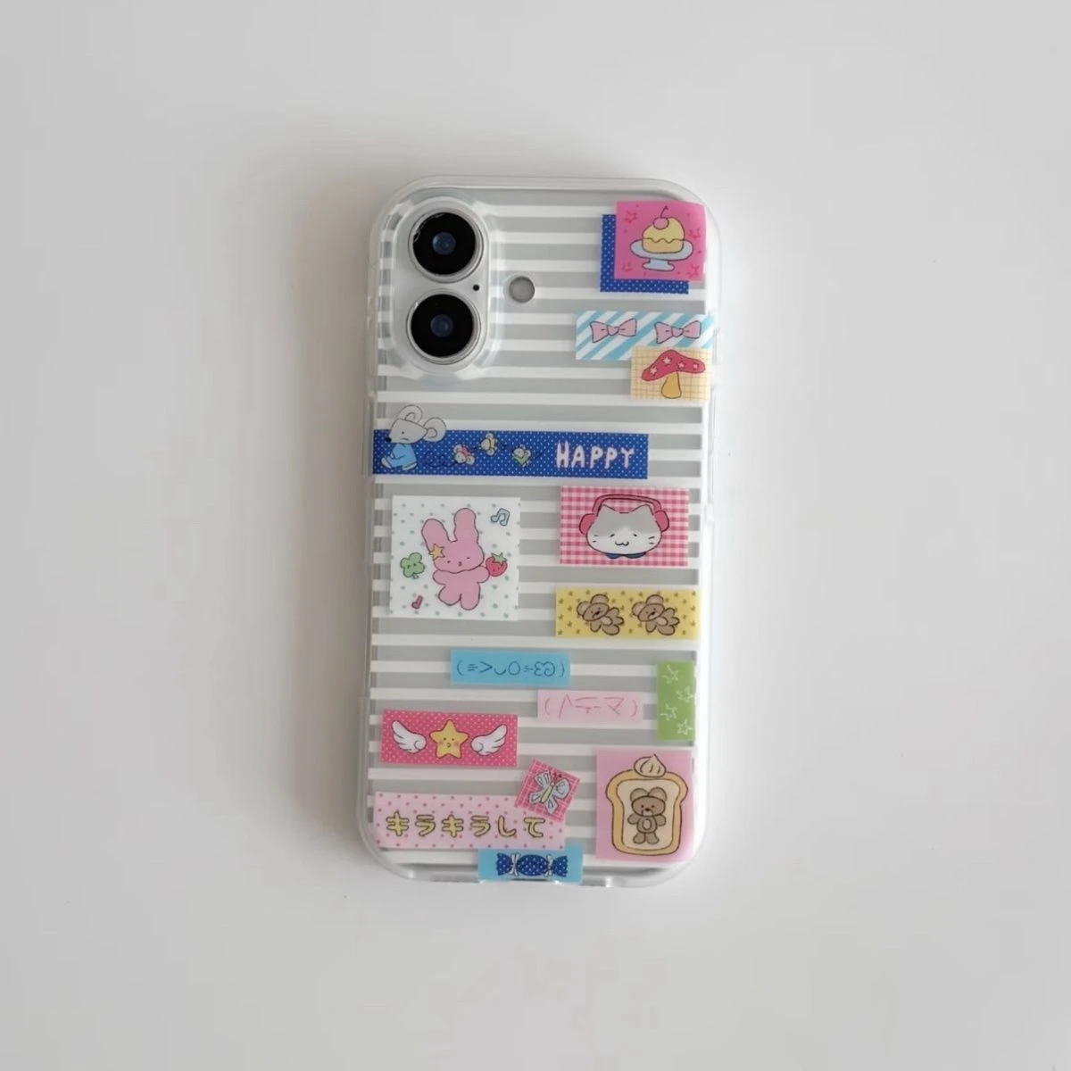 Korean Cute Rabbit Cat Stripe Transparent Phone Case For iPhone 17Air 17 16 15 14 13 12 11 Pro Max 7 8 Plus XR XS Max Y2K Cover
Korean Cute Rabbit Cat Stripe Transparent Phone Case For iPhone 17Air 17 16 15 14 13 12 11 Pro Max 7 8 Plus XR XS Max Y2K Cover