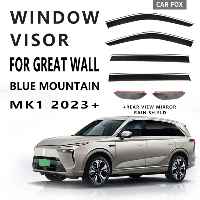 Window Visor For WEY Blue Mountain Chrome Deflector Window Trim Accessories Weathershields Wind Rain Guard Shades Awning Shelter
Window Visor For WEY Blue Mountain Chrome Deflector Window Trim Accessories Weathershields Wind Rain Guard Shades Awning Shelter
