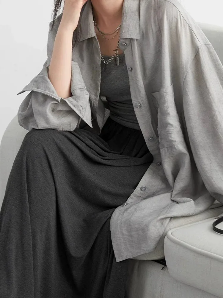 NUOMICI K-Fashion Gray Thin Micro Transparent Long-sleeved Shirt Women 2025 Summer Loose Casual Style Sunscreen Cardigan Classic
NUOMICI K-Fashion Gray Thin Micro Transparent Long-sleeved Shirt Women 2025 Summer Loose Casual Style Sunscreen Cardigan Classic