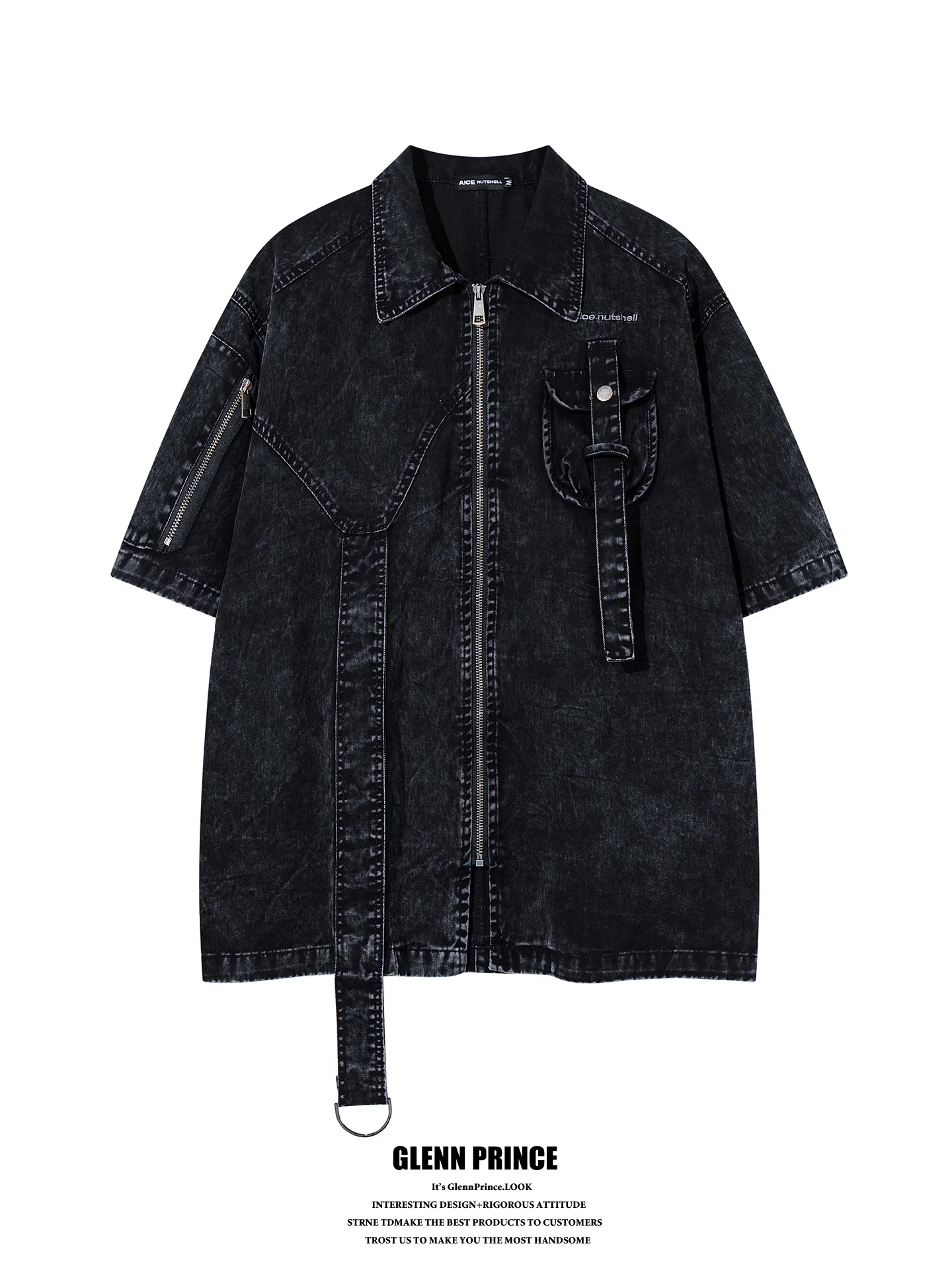 GPstudio American High Street Washed Vintage Zipper Denim Shirt Men's Workwear Shirt Loose Fit Decorative Buckle Cotton Summe...
GPstudio American High Street Washed Vintage Zipper Denim Shirt Men's Workwear Shirt Loose Fit Decorative Buckle Cotton Summe...