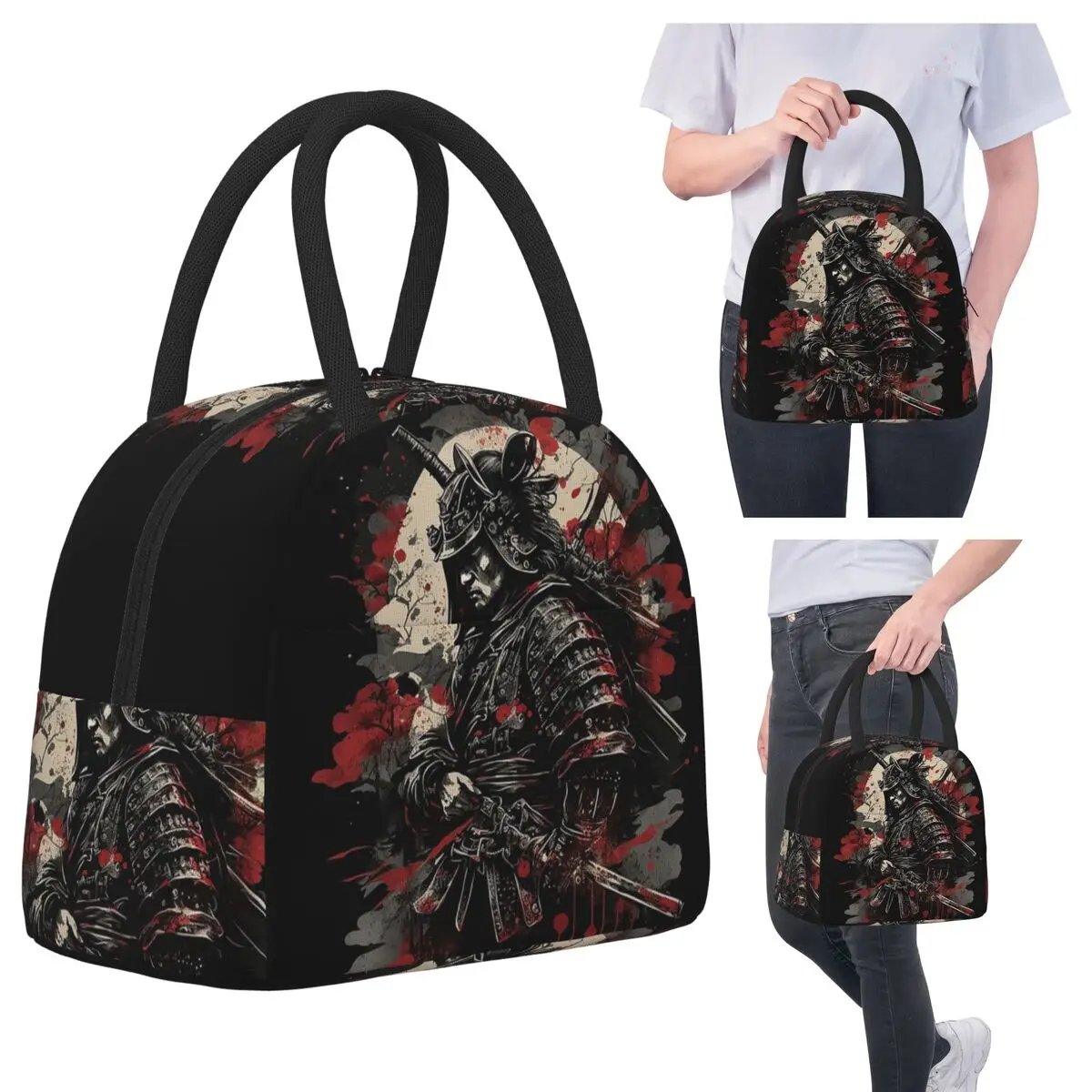 Японский самурайский воин, изолированная сумка для обеда для детей, школьный холодильник, термосумка для еды, портативные ланч-боксы, контейнер 
Японский самурайский воин, изолированная сумка для обеда для детей, школьный холодильник, термосумка для еды, портативные ланч-боксы, контейнер