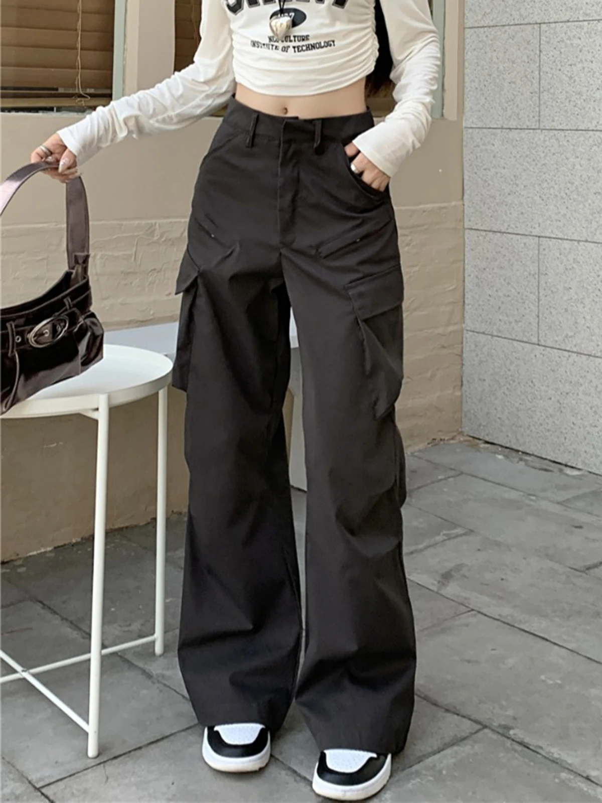 2024 Spring Autumn New Women Workwear Pants Thin High Waist Slim Straight Tube Pants Street Solid Casual Wide Leg Cargo Pants
2024 Spring Autumn New Women Workwear Pants Thin High Waist Slim Straight Tube Pants Street Solid Casual Wide Leg Cargo Pants