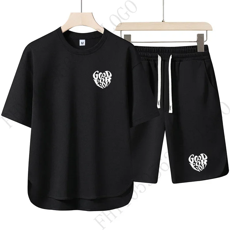 2025 Summer Fitness Breathable jogging shorts Casual two-piece basketball suit Men's printed short-sleeved T-shirt +
2025 Summer Fitness Breathable jogging shorts Casual two-piece basketball suit Men's printed short-sleeved T-shirt +