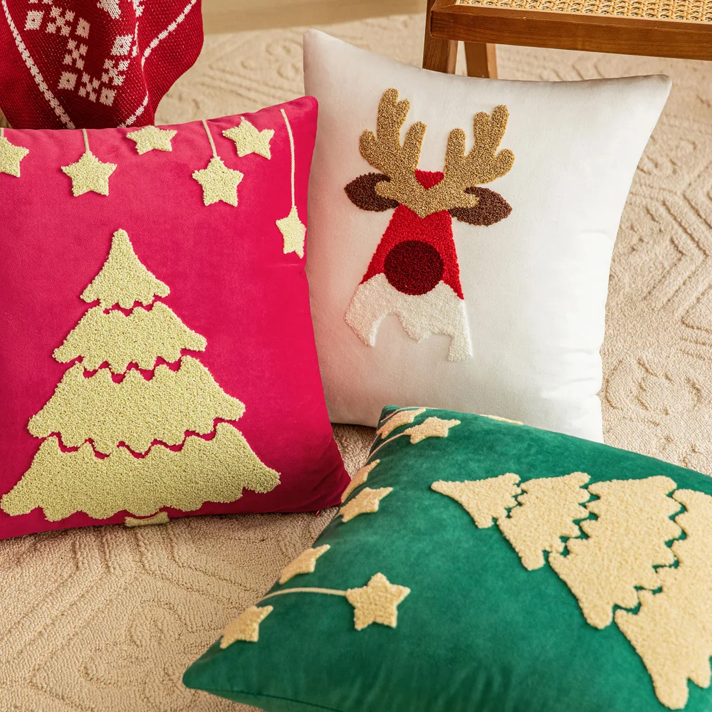 Merry Christmas Pillowcase Velvet Embroidered Christmas Tree Pillowcase Home Living Room Sofa Pillow Cover Cushion Cover
Merry Christmas Pillowcase Velvet Embroidered Christmas Tree Pillowcase Home Living Room Sofa Pillow Cover Cushion Cover