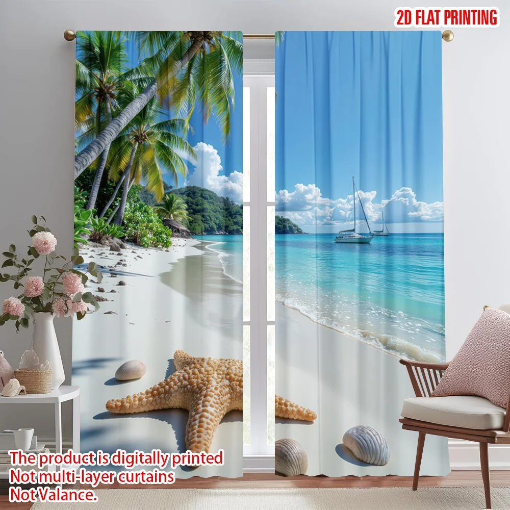 2D flat printing 2pcs Curtains Starfish on Tropical Beach Digital Printed Polyester Drapes Family Party Decoration Use for New
2D flat printing 2pcs Curtains Starfish on Tropical Beach Digital Printed Polyester Drapes Family Party Decoration Use for New
