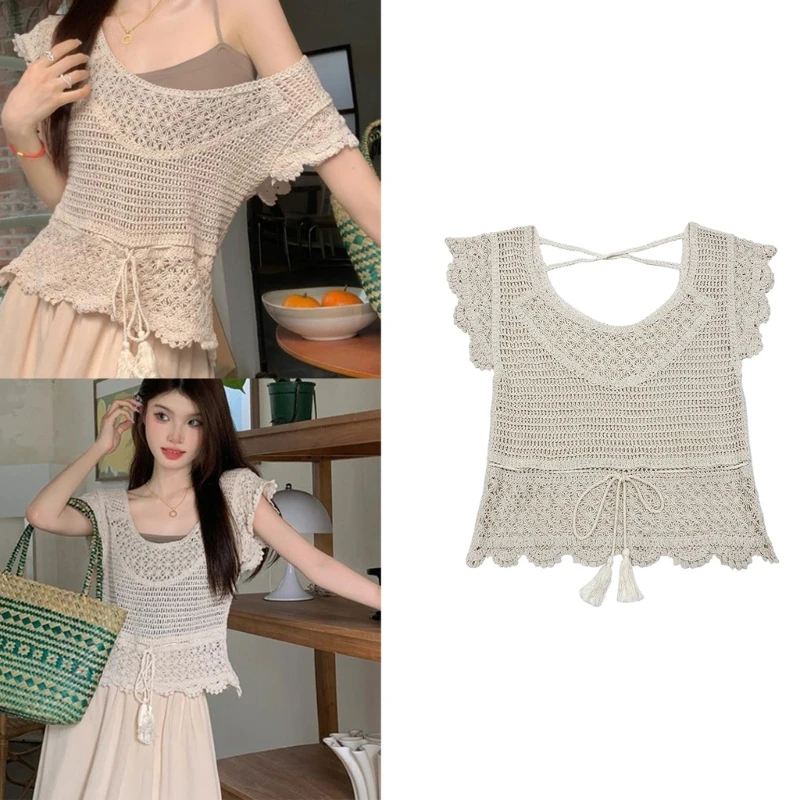 Comfortable Casual Knitwear Short Sleeve Blouses Hollow out Crop Top for Women Comfortable Casual Knitwear Short Sleeve Blouses
Comfortable Casual Knitwear Short Sleeve Blouses Hollow out Crop Top for Women Comfortable Casual Knitwear Short Sleeve Blouses