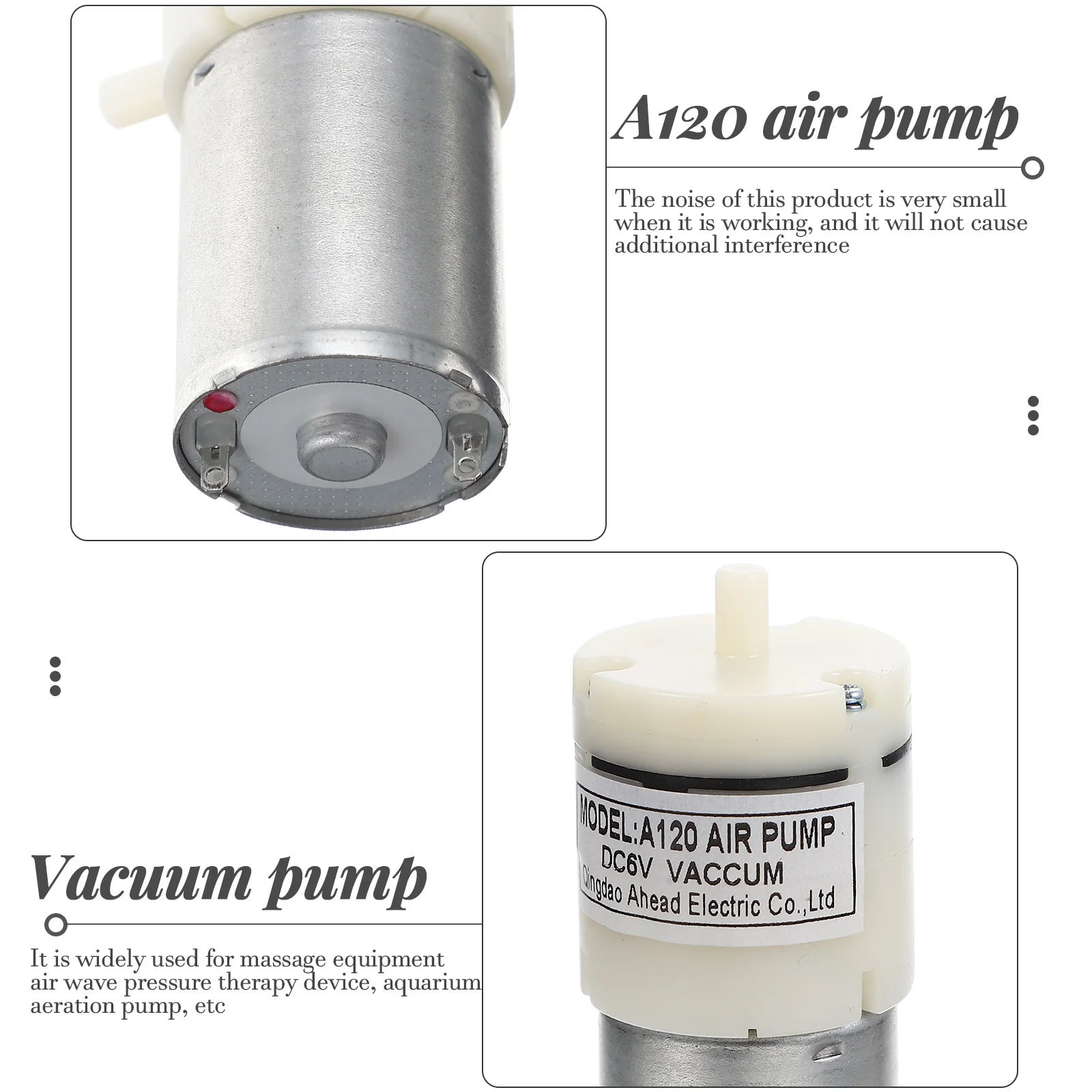 A120 Small Vacuum Pump Portable Dc 6V Electric Diaphragm Air Pump Quiet for Home Medical Aquarium Massage Equipment
A120 Small Vacuum Pump Portable Dc 6V Electric Diaphragm Air Pump Quiet for Home Medical Aquarium Massage Equipment