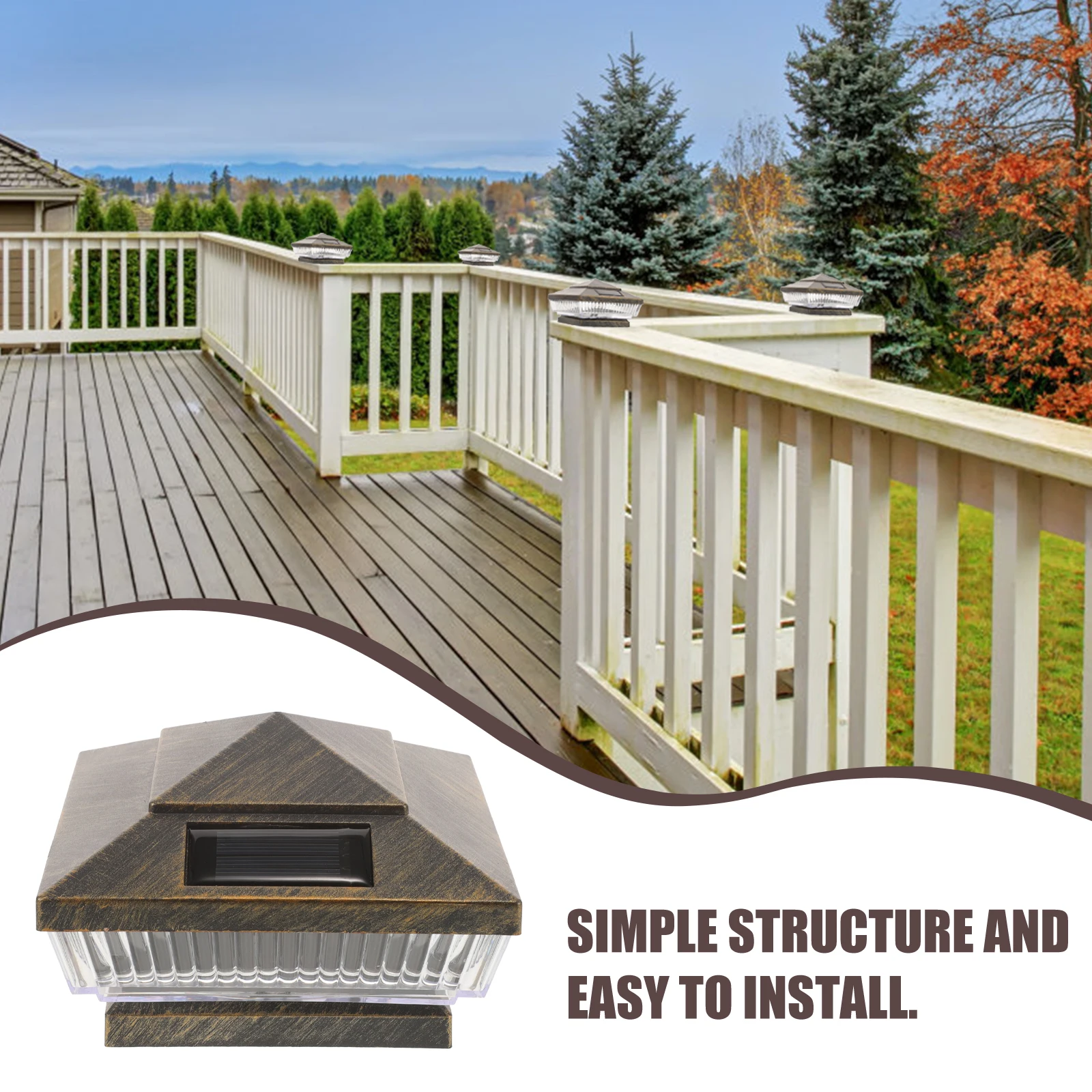 Solar Post Light Waterproof Outdoor Fence Garden Landscape ABS Auto On Off Day Night Easy Install No Wiring Replacement
Solar Post Light Waterproof Outdoor Fence Garden Landscape ABS Auto On Off Day Night Easy Install No Wiring Replacement