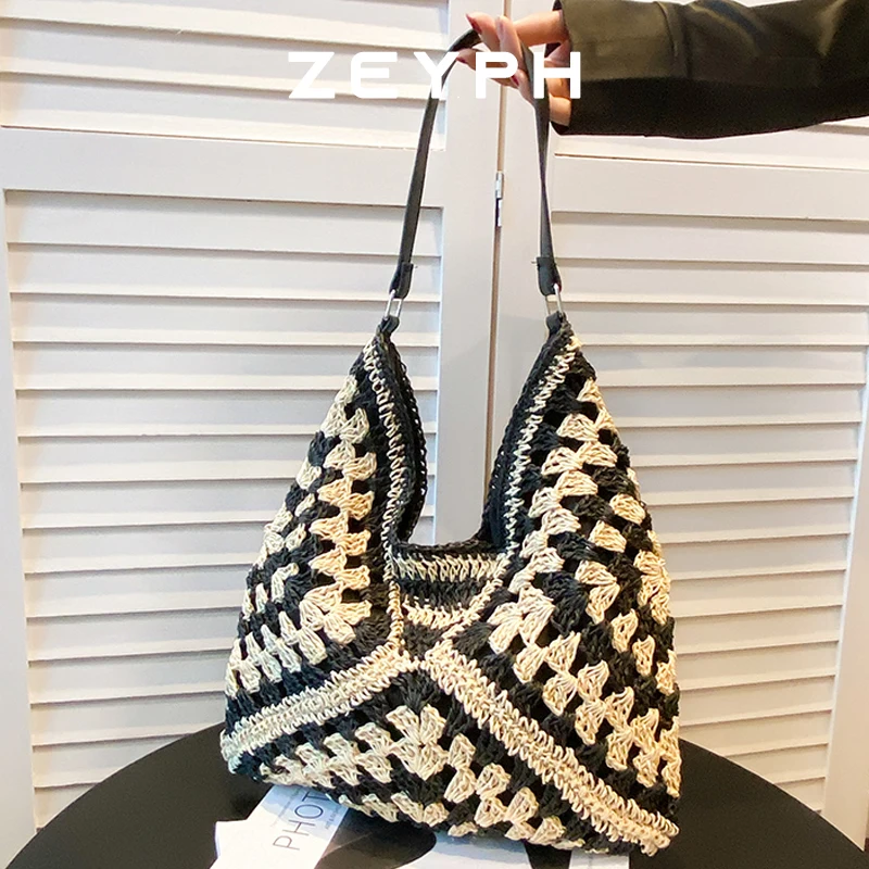 Zeyph Popular Women's Woven Straw Shoulder Bag Medium Size Handbag With Handle For Beach Vacation Tote Large Capacity Beach Bags
Zeyph Popular Women's Woven Straw Shoulder Bag Medium Size Handbag With Handle For Beach Vacation Tote Large Capacity Beach Bags