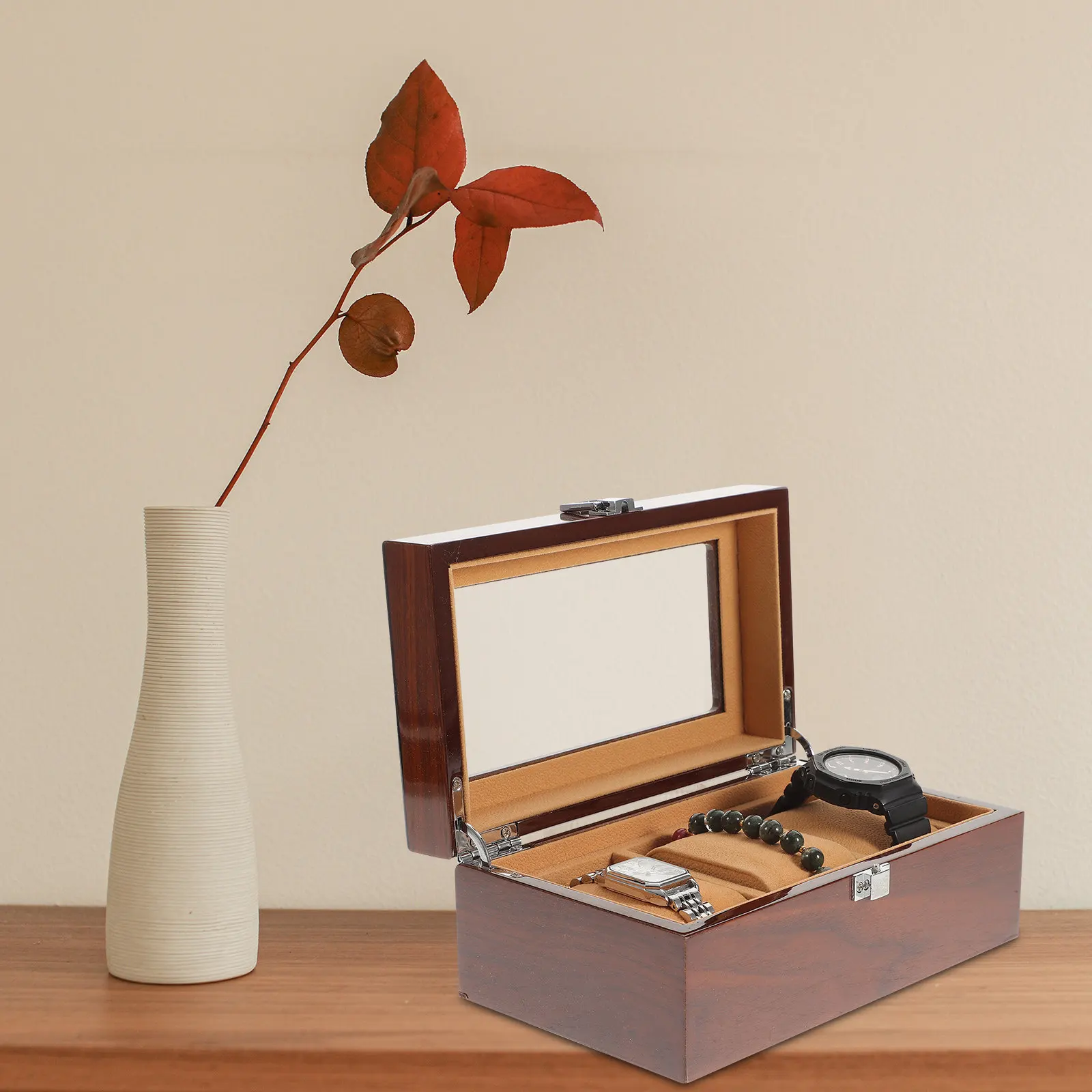 Коробка для часов с 3 отделениями, элегантный органайзер для хранения, съемные внутренние вкладыши, футляр для ювелирных изделий, классический замок-защелка, упаковочная коробка для часов
Коробка для часов с 3 отделениями, элегантный органайзер для хранения, съемные внутренние вкладыши, футляр для ювелирных изделий, классический замок-защелка, упаковочная коробка для часов