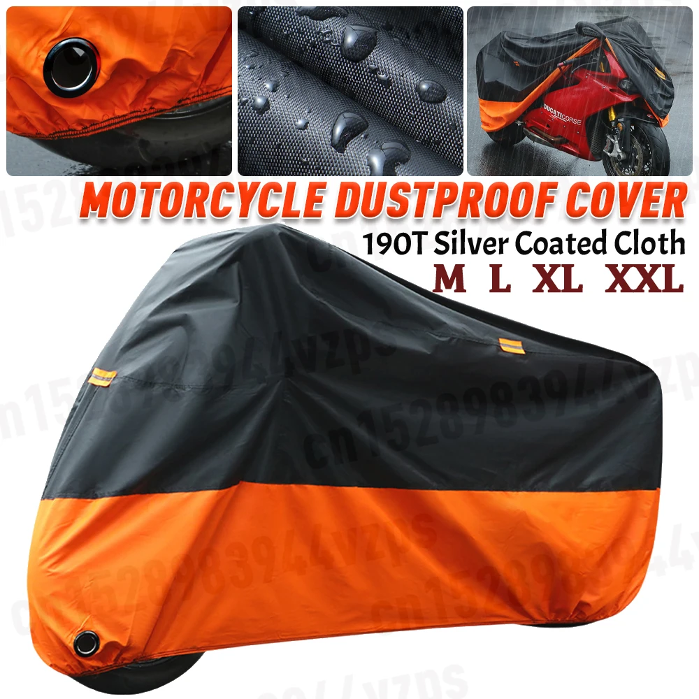 Motorcycle Cover Coat Waterproof All Season Dustproof UV Protective Outdoor Indoor Scooter Wear-resistant Fabric Motorbike Cover
Motorcycle Cover Coat Waterproof All Season Dustproof UV Protective Outdoor Indoor Scooter Wear-resistant Fabric Motorbike Cover