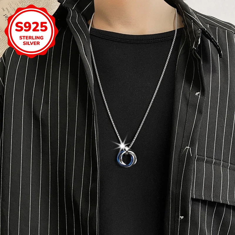 Мужской кулон из серебра 925 пробы в стиле хип-хоп с тремя кольцами, подарок на День святого Валентина, день рождения, памятный подарок, мужские украшения.
Мужской кулон из серебра 925 пробы в стиле хип-хоп с тремя кольцами, подарок на День святого Валентина, день рождения, памятный подарок, мужские украшения.