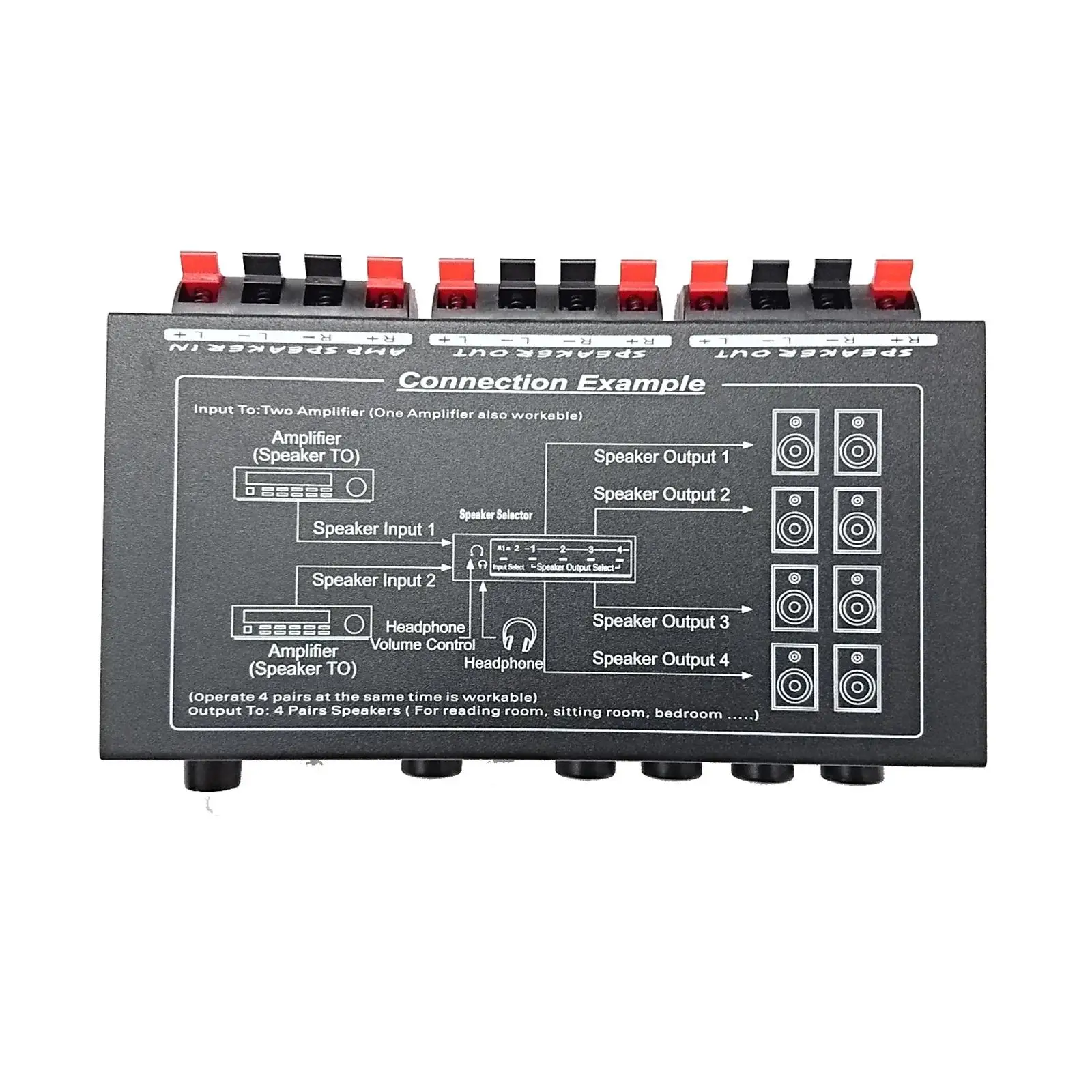 New Mini 2-IN-4-OUT Stereo Audio Selector Amplifier Switcher Box Speaker Splitter SP-24B SP-24 SP-220S Original high quality
New Mini 2-IN-4-OUT Stereo Audio Selector Amplifier Switcher Box Speaker Splitter SP-24B SP-24 SP-220S Original high quality