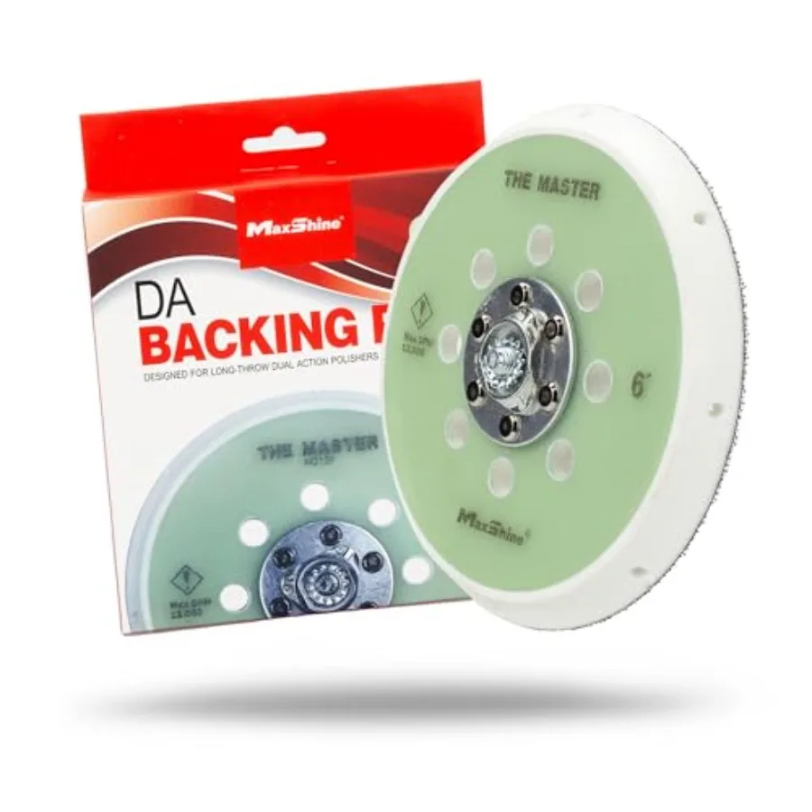 6" Universal Dual Action Backing Plate Pro Series Hook and Loop, 5/16" Thread, 8 Vented Holes Fits DA Polishers Up to 12, 000 O
6" Universal Dual Action Backing Plate Pro Series Hook and Loop, 5/16" Thread, 8 Vented Holes Fits DA Polishers Up to 12, 000 O