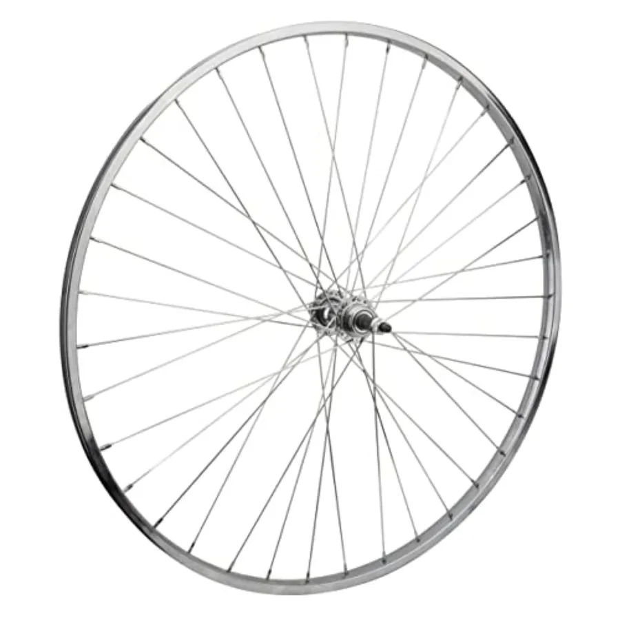 Wheel Rear 27 x 1-1/4 Silver, Bolt On, 5/6/7sp FW Hub, 14g UCP Spokes, 36H
Wheel Rear 27 x 1-1/4 Silver, Bolt On, 5/6/7sp FW Hub, 14g UCP Spokes, 36H
