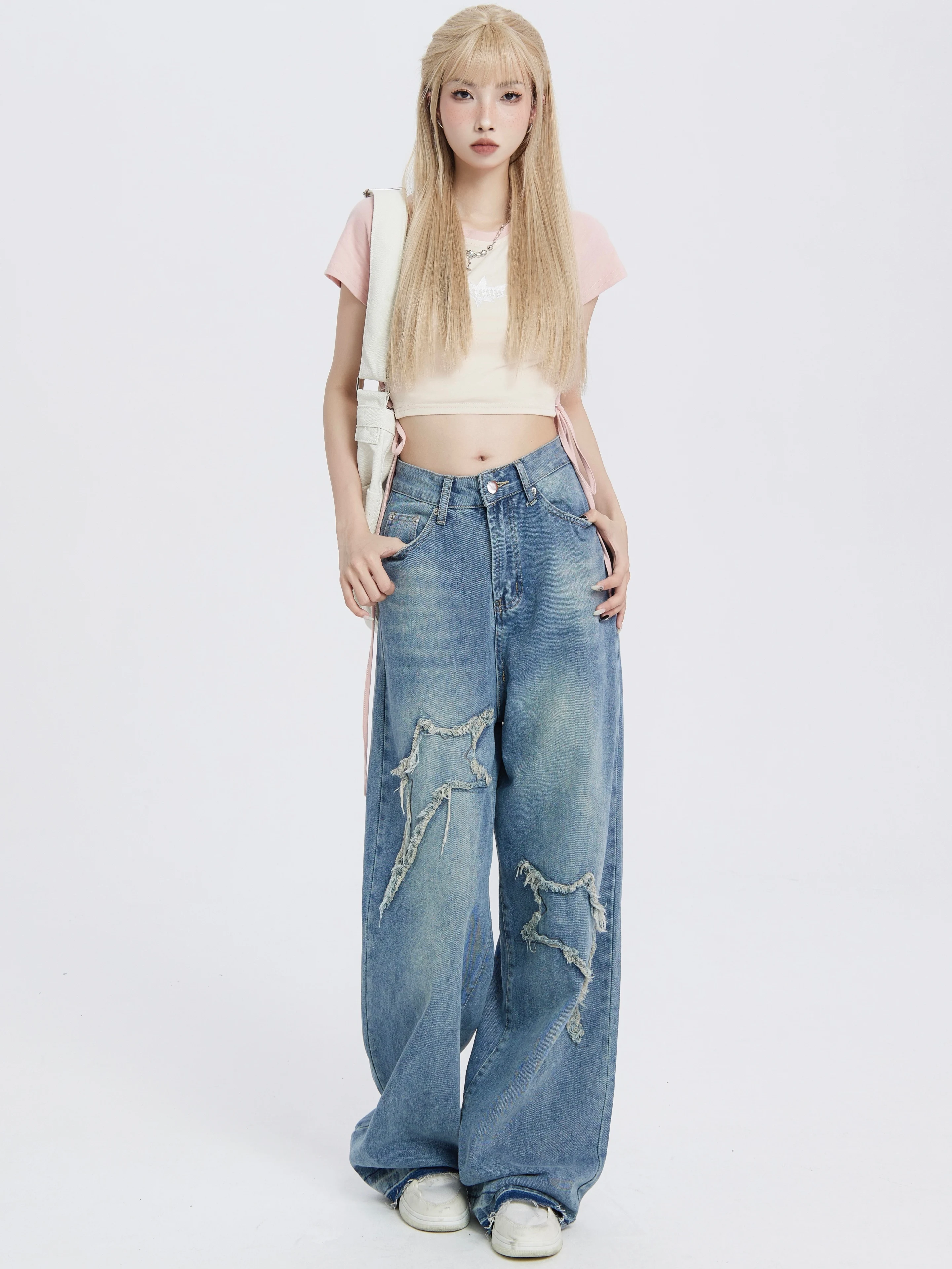 Women Baggy Star Jeans Vintage Harajuku Oversize High Waist Denim Trouser Emo 2000s Y2k 90s Aesthetic Wide Pants Trashy Clothes
Women Baggy Star Jeans Vintage Harajuku Oversize High Waist Denim Trouser Emo 2000s Y2k 90s Aesthetic Wide Pants Trashy Clothes