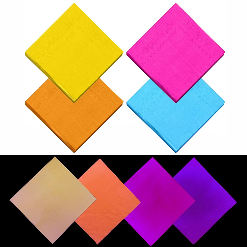 80pcs Cocktail Napkins 2 Ply Glow in the Dark Accessorie Blacklight Reactive Party Plates for Neon Birthday Decorations Supplies 
80pcs Cocktail Napkins 2 Ply Glow in the Dark Accessorie Blacklight Reactive Party Plates for Neon Birthday Decorations Supplies