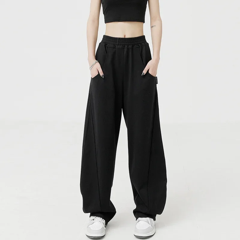 Spring and Summer Baggy Cargo Pants High-waisted Wide-leg Pants Sweatpants Women Elastic Waist Straight Pants Joggers Trousers
Spring and Summer Baggy Cargo Pants High-waisted Wide-leg Pants Sweatpants Women Elastic Waist Straight Pants Joggers Trousers