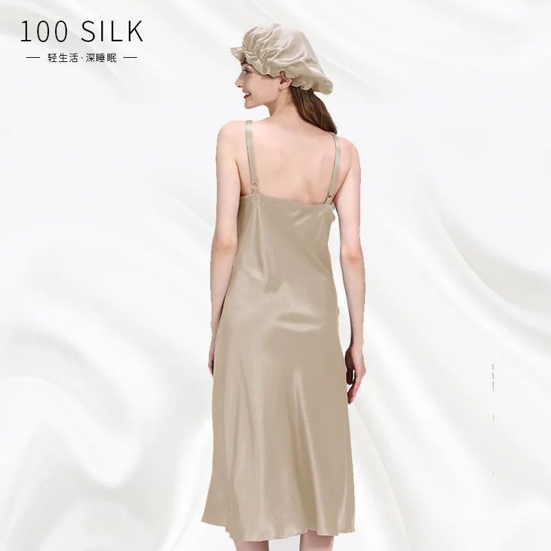 22Momme Heavy Silk Nightdress Women's Mid-Length Suspender Dress Pajamas Sexy Home Wear
22Momme Heavy Silk Nightdress Women's Mid-Length Suspender Dress Pajamas Sexy Home Wear