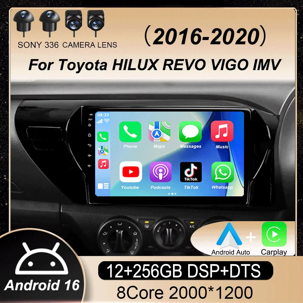 Android 16 Auto Carplay For Toyota HILUX REVO VIGO IMV 2016 2017 2018 2019 2020 Car Radio Multimedia GPS Player Stereo NO DVD
Android 16 Auto Carplay For Toyota HILUX REVO VIGO IMV 2016 2017 2018 2019 2020 Car Radio Multimedia GPS Player Stereo NO DVD