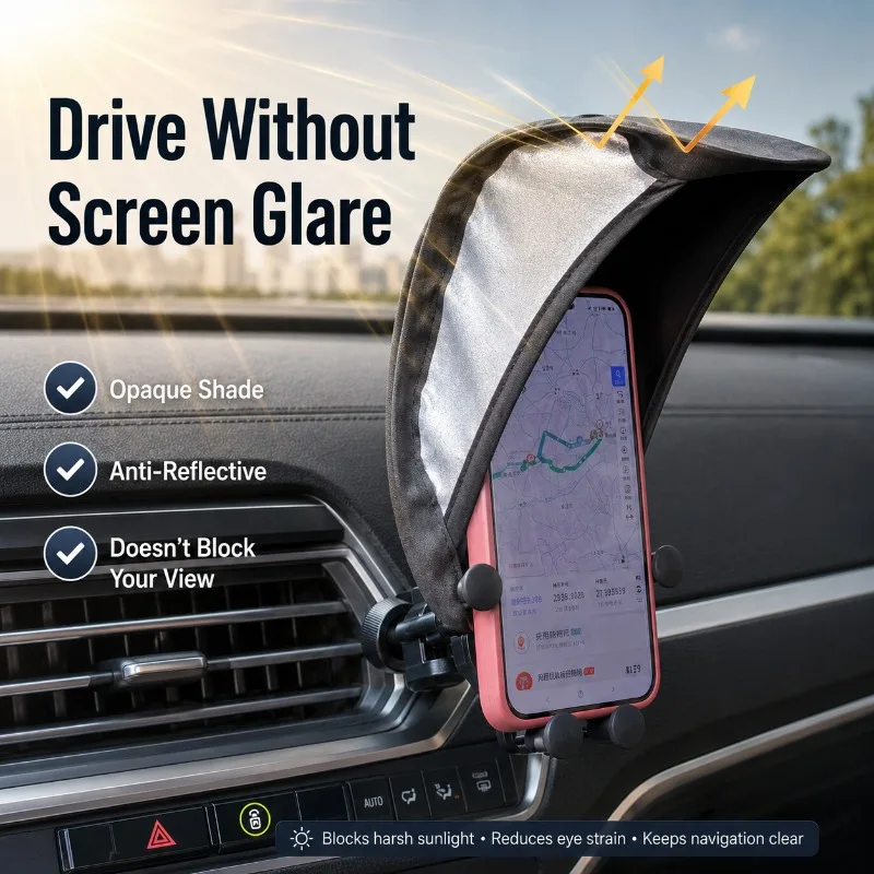 Car Mobile Phone Sun Shade Visor Foldable Anti Glare Navigation Screen Cover for Dashboard Phone Holder
Car Mobile Phone Sun Shade Visor Foldable Anti Glare Navigation Screen Cover for Dashboard Phone Holder