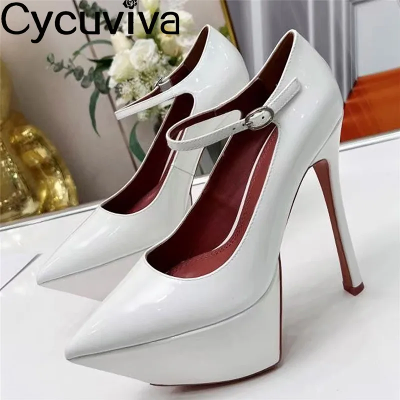 New Thick Sole Leather Platform Sandals Women Sexy Pointy Toe Designer Stilettos Summer High Heels Wedding Party Shoes Mujer
New Thick Sole Leather Platform Sandals Women Sexy Pointy Toe Designer Stilettos Summer High Heels Wedding Party Shoes Mujer