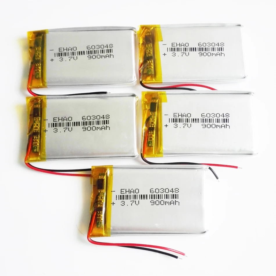 5 шт., 3,7 В, 900 мАч, полимерная литиевая аккумуляторная батарея Lipo 603048 Для MP3 GPS DVD Bluetooth-рекордер, гарнитура, камера для электронных книг
5 шт., 3,7 В, 900 мАч, полимерная литиевая аккумуляторная батарея Lipo 603048 Для MP3 GPS DVD Bluetooth-рекордер, гарнитура, камера для электронных книг