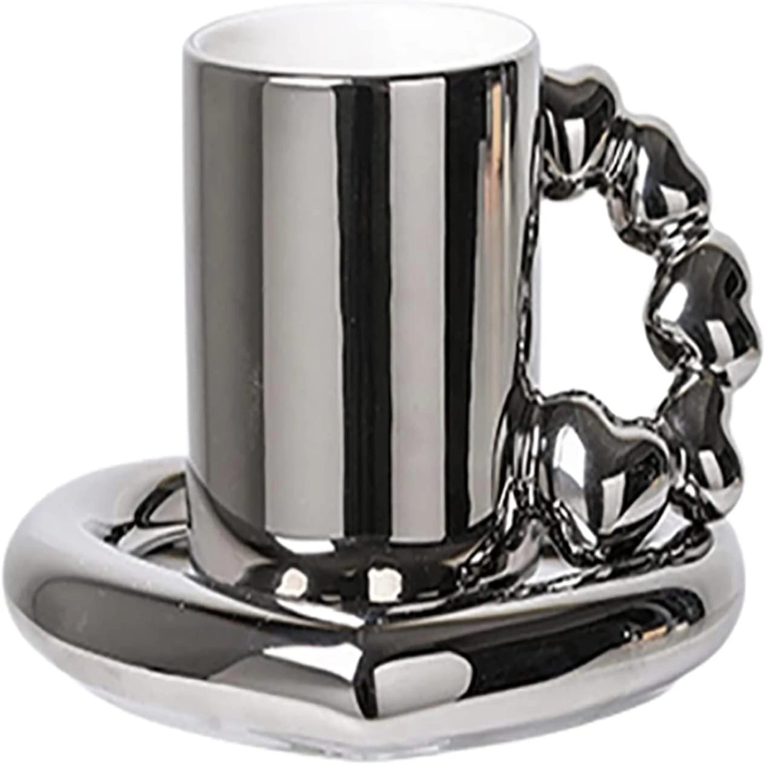 Unique, Charming and Adorable 300ml Ceramic Heart Mug Set for Girls - Funny Tea Cups and Saucers - Cute Gift Idea for Family and
Unique, Charming and Adorable 300ml Ceramic Heart Mug Set for Girls - Funny Tea Cups and Saucers - Cute Gift Idea for Family and