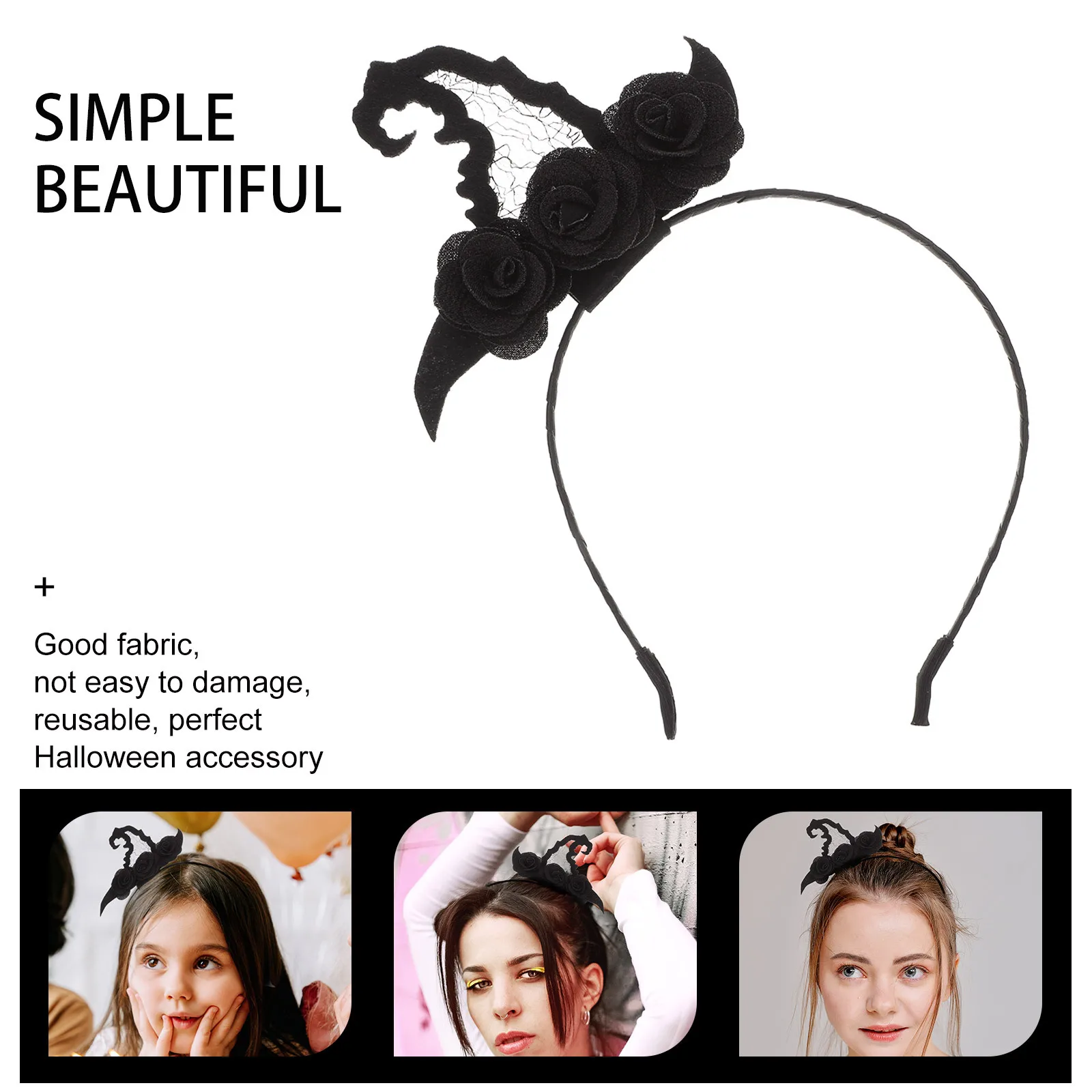 2Pcs Black Halloween Headbands Witch Hair Hoops for Cosplay Party Birthday Christmas Decoration Lightweight Comfortable Fit
2Pcs Black Halloween Headbands Witch Hair Hoops for Cosplay Party Birthday Christmas Decoration Lightweight Comfortable Fit