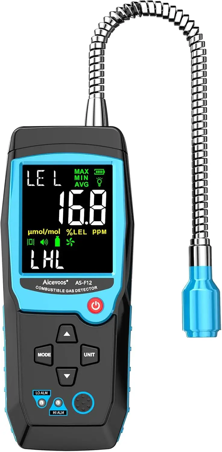 Portable Gas Leak Detector with LCD Display for Home, RV, and Outdoor Use - Includes Batteries
Portable Gas Leak Detector with LCD Display for Home, RV, and Outdoor Use - Includes Batteries